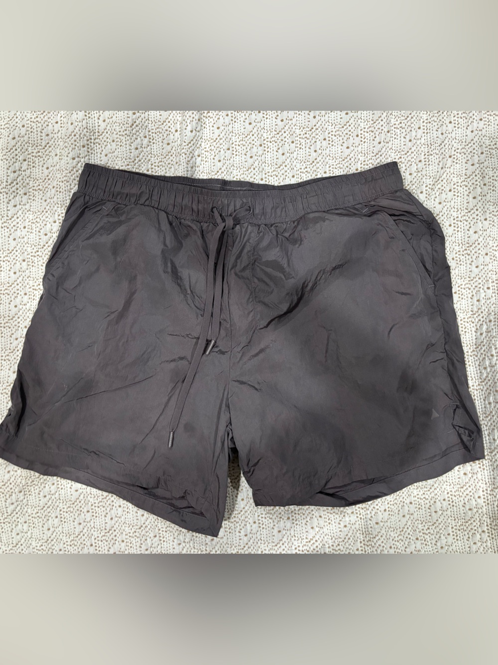 Men's Black Performance Athletic Shorts with Drawstring Waist